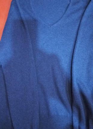 Кашеміровий пуловер  темно синього кольору5 фото