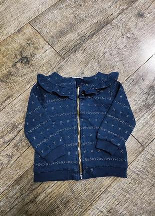 Кофта на молнии, бомбер девочке, so cute, р. 80-86, 12-18мес.