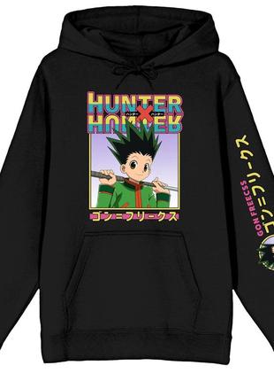 Худи черный loys анимэ hunter x hunter - gon kanji