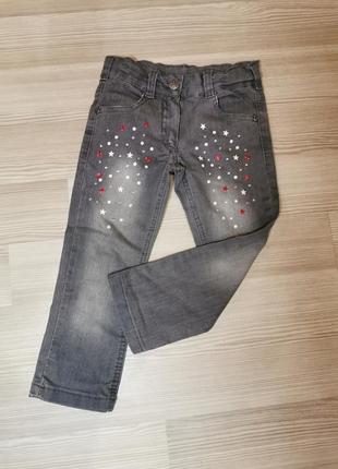Джинсы со стрейчем серые на девочку турция