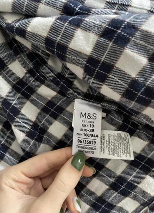 Сорочка в клітинку m&s клітчаста3 фото