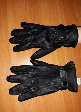Кожаные мужские перчатки из натуральной кожи фирменные варежки мужские1 фото