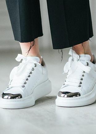 Кросівки alexander mcqueen white steel кросівки кеді кеди
