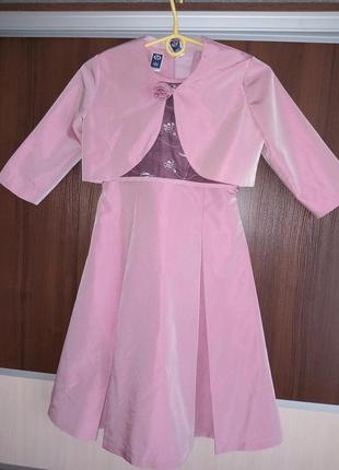 Комплект святковий сукня+ болеро, плаття і болеро нарядне р.140