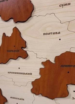 Україна мапа 3д кращий подарунок яблуня локано та бежевий клен6 фото