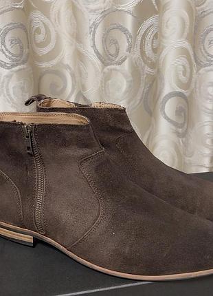 Качественные стильные кожаные брендовые ботинки topman