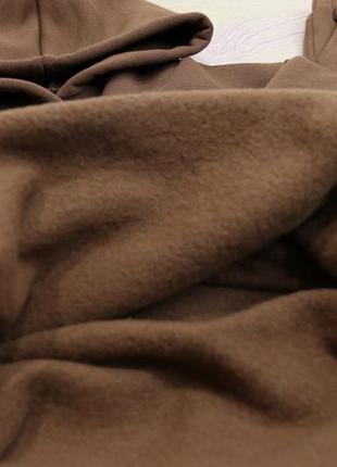 Костюм теплый спортивный на флисе коричневый худи с капюшоном для мальчика девочки зимние брюки3 фото