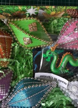 Новорічні іграшки ручної роботи в наборі