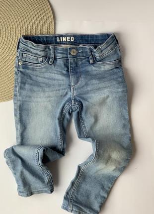 Утепленные джинсы для девочки3 фото