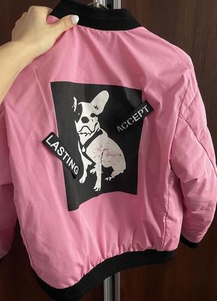 Куртка skorpian розовая на синтепоне2 фото