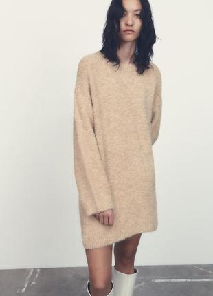 Подовжений светр, туніка, сукня zara, розмір м