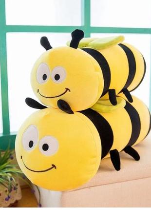 🐝 длинная мягкая игрушка – подушка пчелка антистресс 50-55см