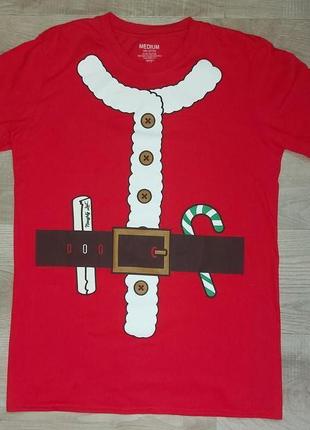 Новогодняя футболка санта клаус