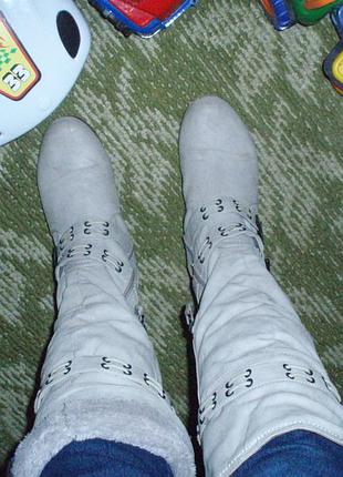 Aotoria. сапоги. зима. мех. дутики. уги. серые. 38 размер