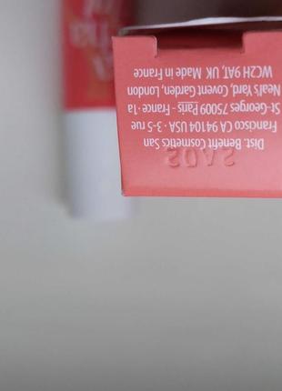 Benefit тинт для губ cha cha tint для губ і щік помада рум'яна оригінал3 фото