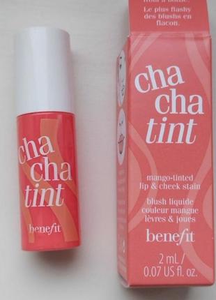 Benefit тинт для губ cha cha tint для губ и щек помада румяна оригинал2 фото