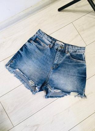 Джинсові шорти високої посадки denim co