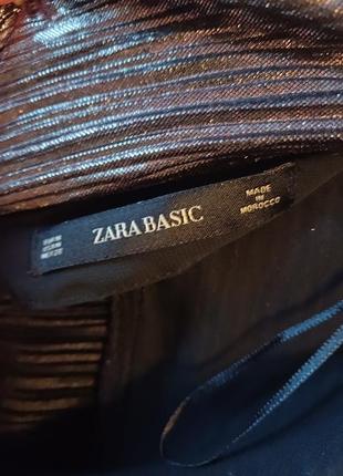 Платье миди блестящий металлик серебристое металлическое zara9 фото