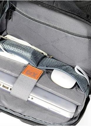 Мужской городской рюкзак сине-зеленый 10