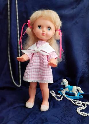 1980-е! 🌸 винтаж даша кукла ссср киевская фабрика игрушек победа пластмасс длинные волосы 42 см большая советская голубые глаза4 фото