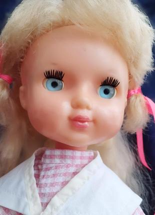 1980-е! 🌸 винтаж даша кукла ссср киевская фабрика игрушек победа пластмасс длинные волосы 42 см большая советская голубые глаза2 фото