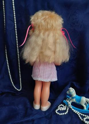 1980-е! 🌸 винтаж даша кукла ссср киевская фабрика игрушек победа пластмасс длинные волосы 42 см большая советская голубые глаза8 фото