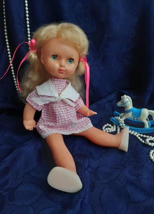 1980-е! 🌸 винтаж даша кукла ссср киевская фабрика игрушек победа пластмасс длинные волосы 42 см большая советская голубые глаза9 фото