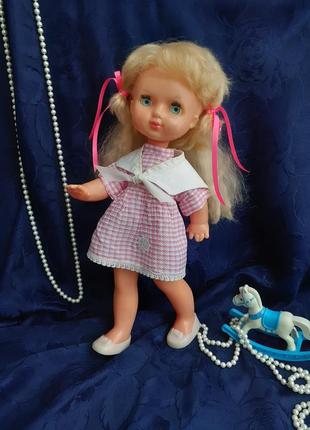 1980-е! 🌸 винтаж даша кукла ссср киевская фабрика игрушек победа пластмасс длинные волосы 42 см большая советская голубые глаза10 фото