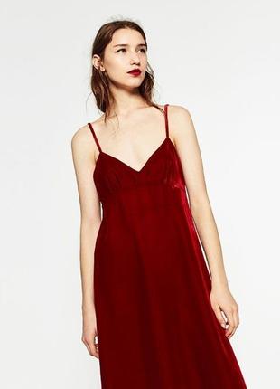 Сукня оксамитова міді zara