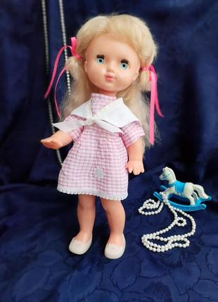 1980-е! 🌸 винтаж даша кукла ссср киевская фабрика игрушек победа пластмасс длинные волосы 42 см большая советская голубые глаза3 фото