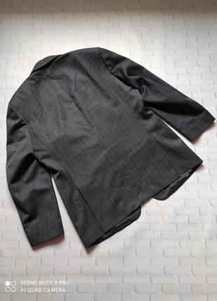 Пиджак шерсть серый2 фото