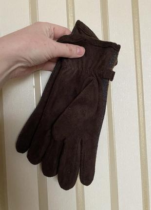 Розмір м-л теплі стильні шерстяні рукавички5 фото