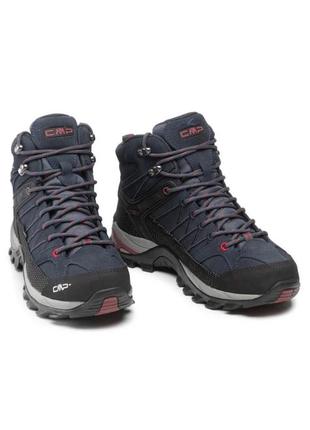 Треккинговые ботинки rigel mid trekking shoes wp 3q12947 asphalt/syrah 62bn оригинал2 фото