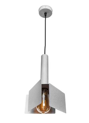 Светильник подвесной msk electric turin в стиле лофт под лампу е27  mr 2030 gr серый муар