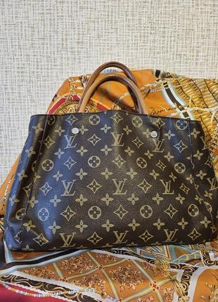 Шопер сумка louis vuitton monogram montaigne1 фото