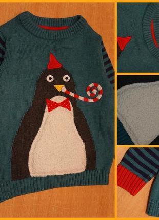 M&s светр 1-2 роки свитер новорічний новогодний