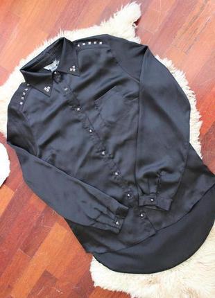 Стильная черная блуза f&f aнглия оригинал.
