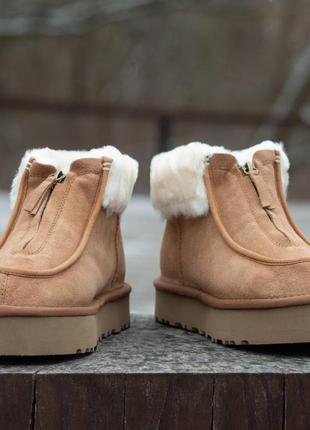 Женские угги ugg funkette boot chestnut suede1 фото