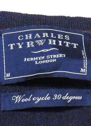 Шерсть мериноса кофта италия джемпер тонкий свитер charles tyrwhitt6 фото