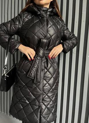 Жіноче тепле зимове стьобане пальто,женское зимнее стёганое пальто,жіноча зимова куртка,зимня куртка,пуховик2 фото