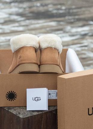 Угги ugg funkette boot chestnut suede8 фото