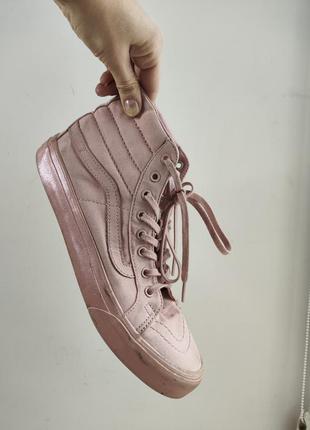 Кеди снікери з блискучою підошвою ванс венс vans кеды блестящие