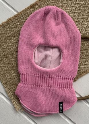 Зимняя шапка шлем для девочки, зимняя шапка шлем детская розовая,