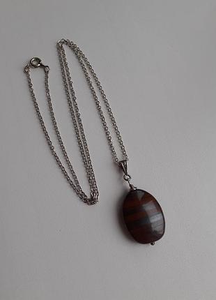 Ланцюжок і кулон із натуральним каменем