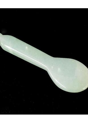 Массажер каменный гуа ша пипетка зеленый авантюрин, массажер для лица, массажер гуа ша, массажер, гуа ша