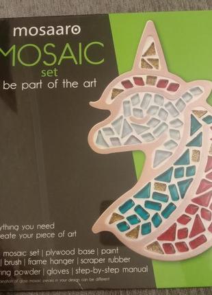 Стеклянная мозаика mosaaro. unicorn эдинорог 168*264мм