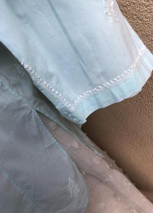 Блузка,рубаха с вышивкой в этно стиле,хлопок,индия,большой размер.2 фото