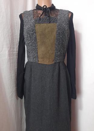 Теплое шерстяное австрийское платье сарафан2 фото