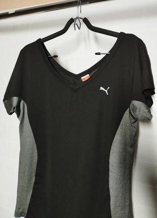 Puma чёрная спортивная футболка5 фото