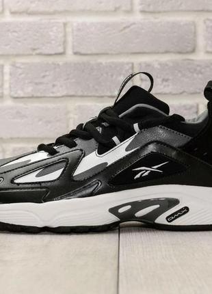 Мужские кроссовки reebok dmx  (чорно/сірі)1 фото